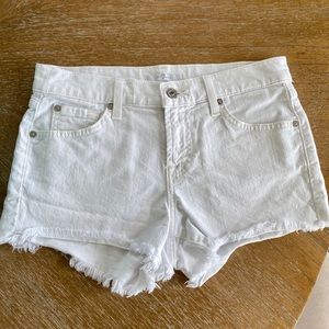 7 for all man kind cut off jean shorts